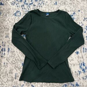 Old Navy Dark Green Long Sleeve Tee